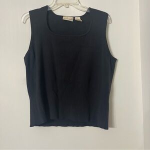 Vintage Apostrophe Women’s Black Rayon & Nylon Blend Tank Top Size L